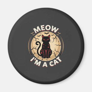 Meow Katze Halloween Grafikdesign_1 Magnet