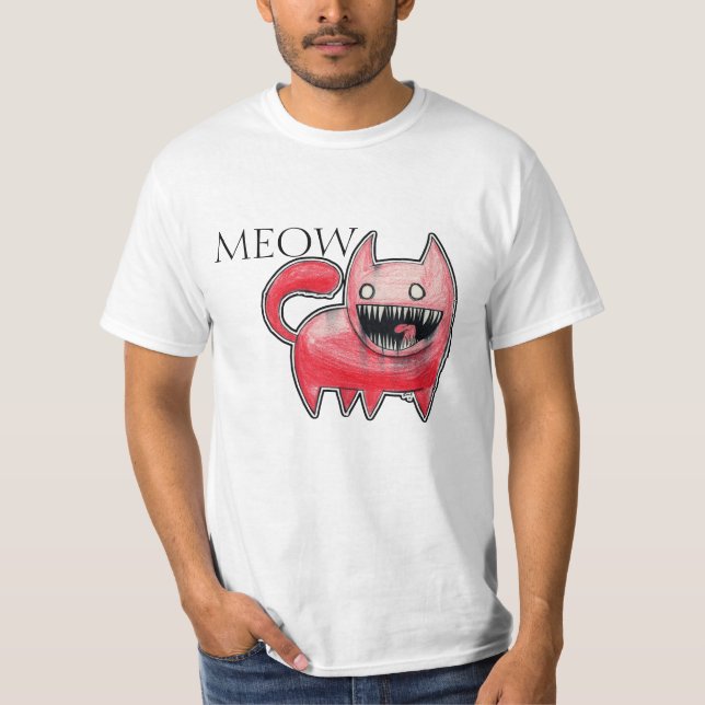 Meow-Katze T-Shirt (Vorderseite)
