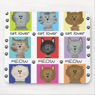 Meow-Katzen-Liebhaber Mousepad