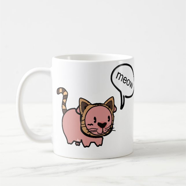 Meow-Katzen-Tasse Kaffeetasse (Links)