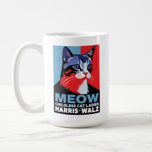 MEOW - Kinderlose Katze Ladys - Harris ・ Walz Kaffeetasse (Links)