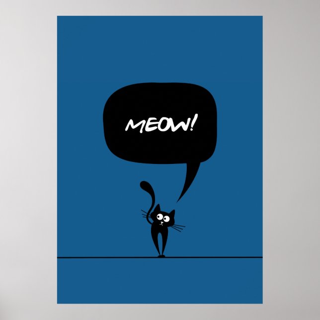 meow kitblue 1 Poster (Vorne)