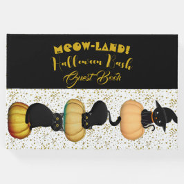 MEOW Land Halloween Bash Black Cats Gold Glitzer Gästebuch