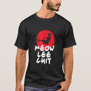 Meow Lee Chit Ninja Karate Cat Meowy Weihnachten T-Shirt