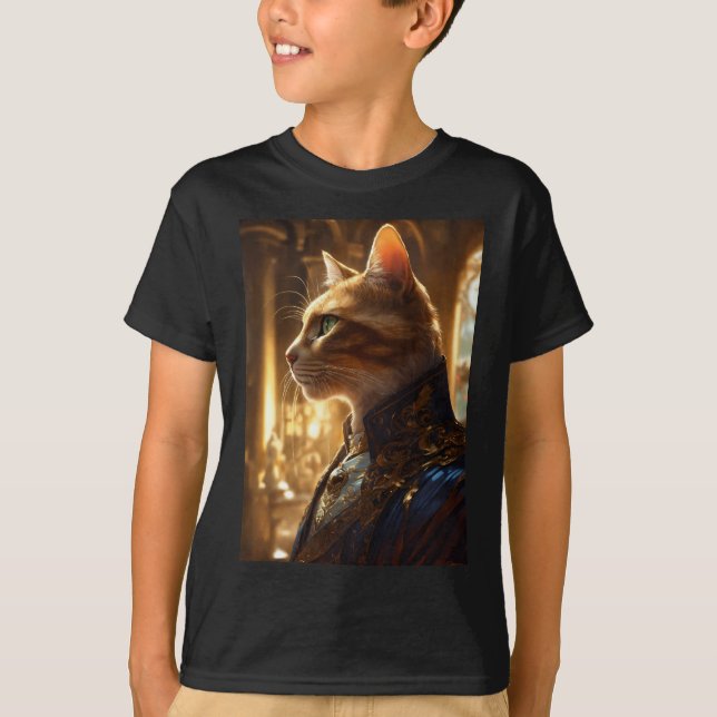"Meow Majestät: Cat King 3D Print Adventure" T-Shirt (Vorderseite)