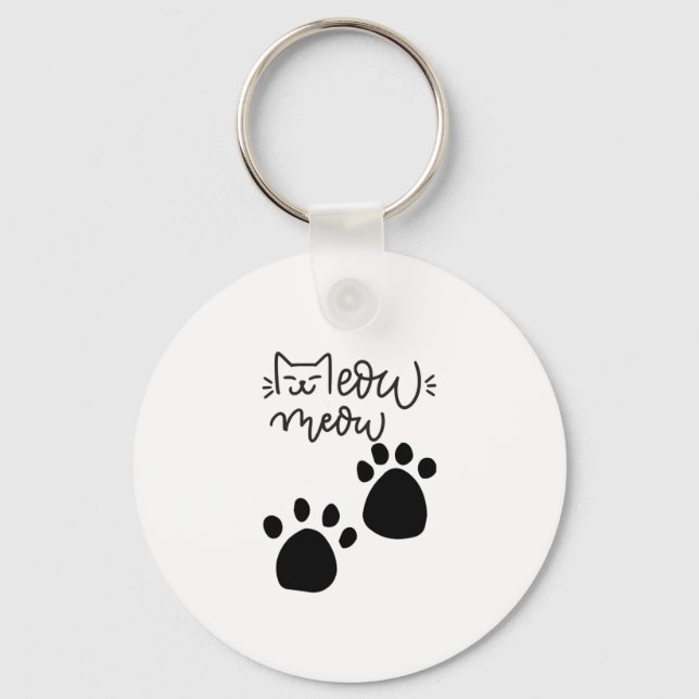 MEOW MEOW CAT LOVERS DESIGN #CatLady #FelineFashio Schlüsselanhänger (Vorderseite)