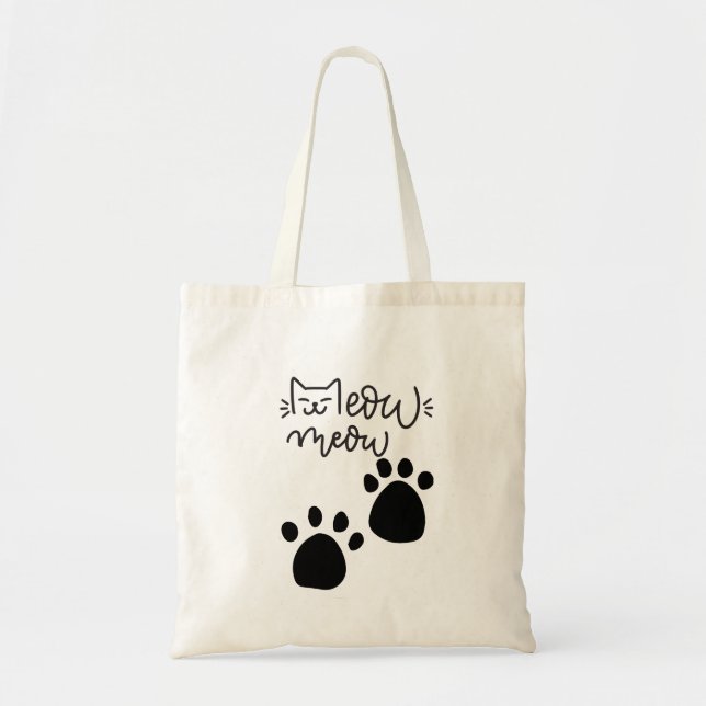 MEOW MEOW CAT LOVERS DESIGN #CatLady #FelineFashio Tragetasche (Vorne)
