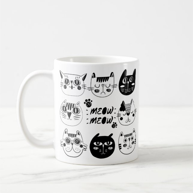 Meow, Meow  Mug - Purrfect Gift for a Cat Lover Kaffeetasse (Links)