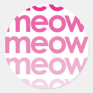 Meow Meow Runder Aufkleber