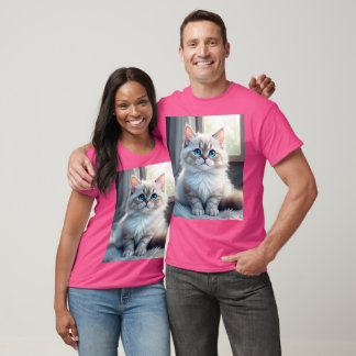 “Meow Mode On – Cute Cat Printed T-Shirt” T-Shirt