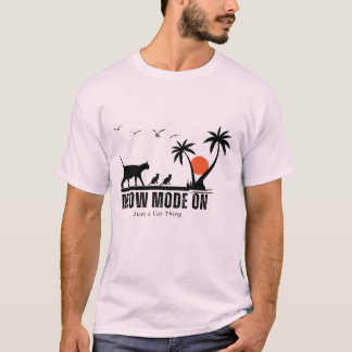 Meow-Modus aktiviert – Tropical Cat Beach-Abenteue T-Shirt