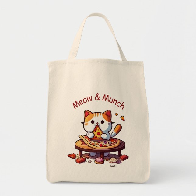 Meow & Munch Pizza Katze Tragetasche (Vorne)