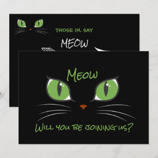 Meow Niedliche Katzenaugen Haustiere Party individ Einladung