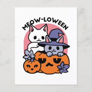 Meow - Niedliches Halloween Cat Design Flyer