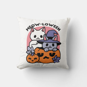 Meow - Niedliches Halloween Cat Design Kissen