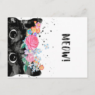 Meow Peeking Cat, Kitten Cat Lover Geschenkidee Postkarte