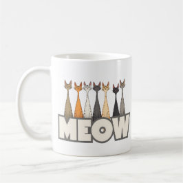 Meow Peeking Cats - Funny Cat Lover Humor Graphic Kaffeetasse