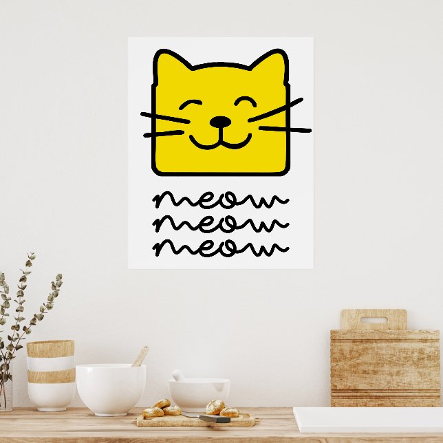 Meow Poster (Küche)