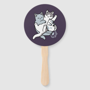 Meow Pounce Snuggle - Niedliche schlafende Katzen Fächer