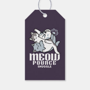 Meow Pounce Snuggle - Niedliche schlafende Katzen Geschenkanhänger