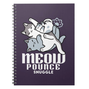 Meow Pounce Snuggle - Niedliche schlafende Katzen Notizblock