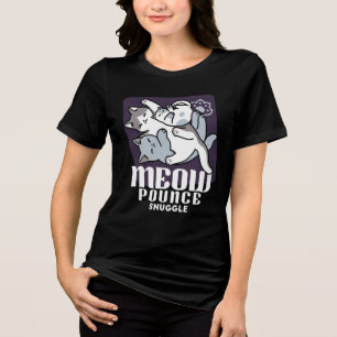 Meow Pounce Snuggle - Niedliche schlafende Katzen Tri-Blend Shirt