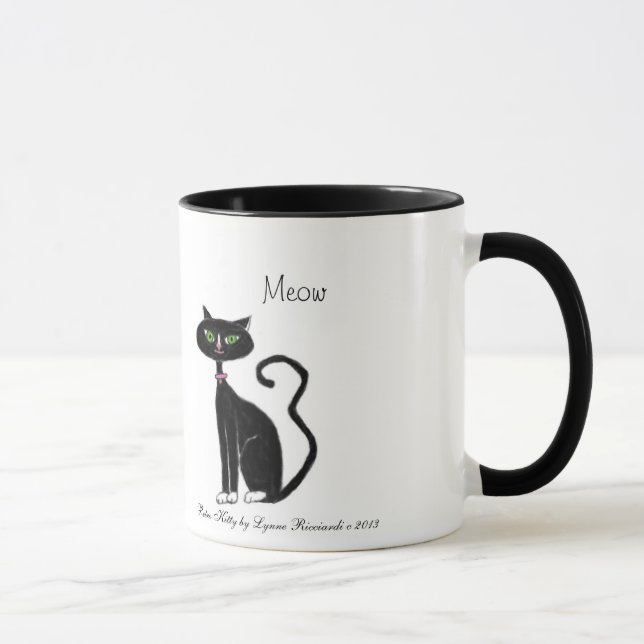 Meow-Retro Miezekatze Tasse (Rechts)