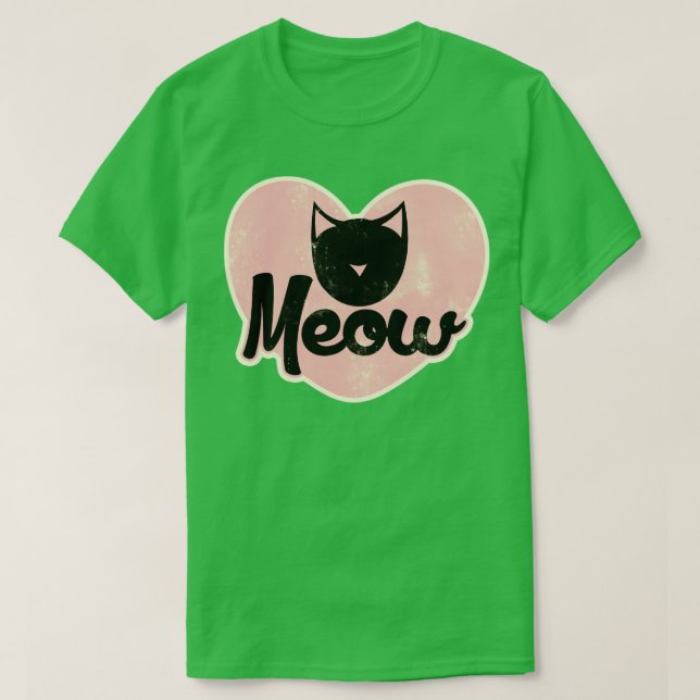 Meow Retrocat T-Shirt (Design vorne)