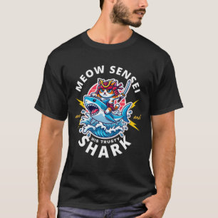 Meow Sensei und sein Trusty Shark T-Shirt