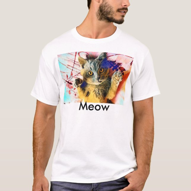 Meow-Shirt T-Shirt (Vorderseite)