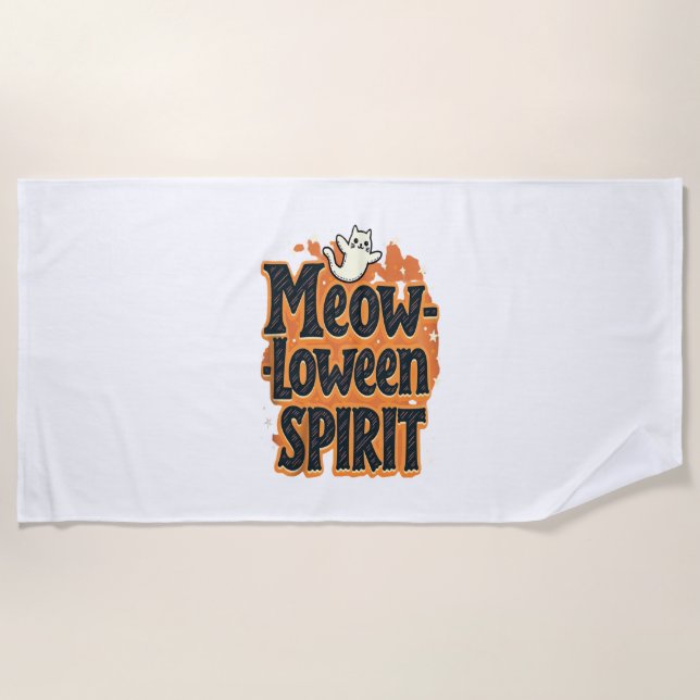 Meow Spirit Cat Strandtuch (Vorderseite)