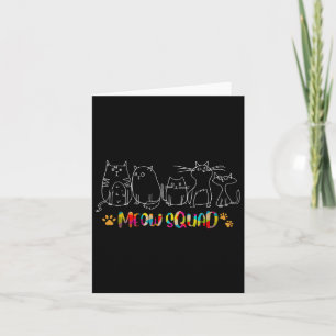 Meow Squad Halloween Cat Costume Karte