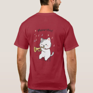 Meow-stro Trompete Katze – Süße Feline Jazz Musike T-Shirt