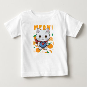"MEOW!" Süßes Superhelden-Katzen-T-Shirt für Babys Baby T-shirt