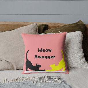 Meow Swagger Animal Pet Cat Elegante Niedlich Mode Kissen