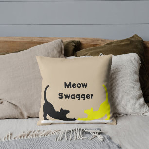 Meow Swagger Animal Pet Cat Elegante Niedliche Fun Kissen