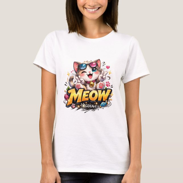 Meow T-Shirt (Vorderseite)