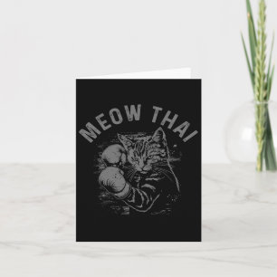 Meow Thai Funny Muay Thai Boxing Cat Martial Arts Karte