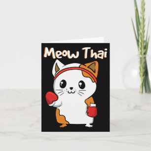 Meow Thai Martial Arts Cat Jiu-jitsu Karate Fighte Karte