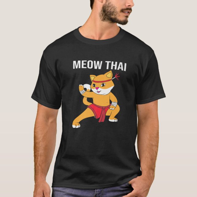 Meow Thai Muay Thai Cat T-Shirt (Vorderseite)