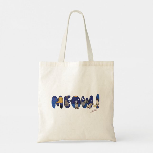 Meow Tote Bag Tragetasche (Rückseite)