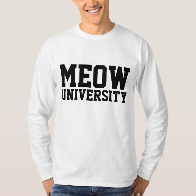 MEOW UNIVERSITY, FUNNY CAT T - Shirt (Vorderseite)