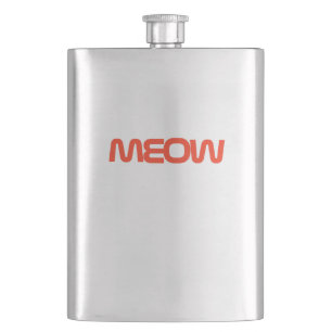 Meow Vintage 70er NASA-Schrift in International Or Flachmann