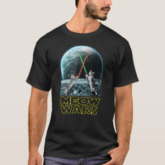 Meow Wars Ca Funny s für Katzen Liebhaber T-Shirt