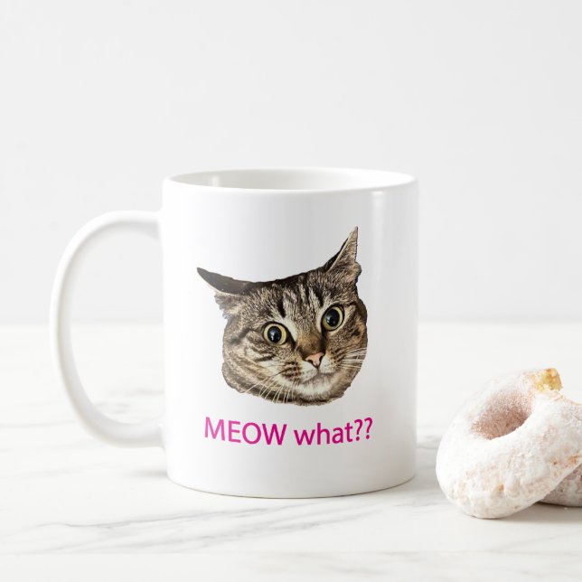 MEOW was? Tasse? Kaffeetasse (Mit Donut)