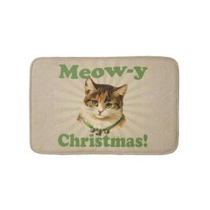 Meow--yweihnachten, niedliches lustiges badematte