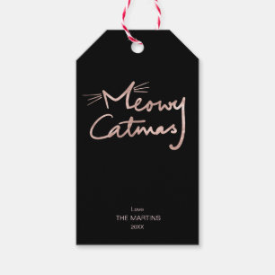 Meowa Catmas Funny Imitats Rose Gold Cat Weihnacht Geschenkanhänger