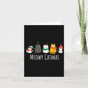 Meowa Catmas Niedlich Cat Weihnachtsmannmütze Weih Karte