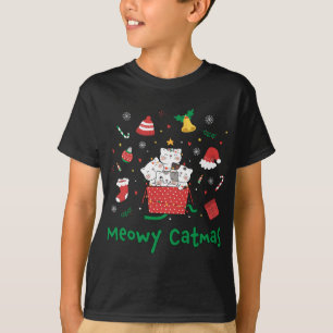 Meowa Catmas Niedliche Weihnachtskatze Lover Kätzc T-Shirt