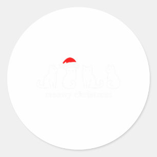 Meowa Catmas Weihnachten Niedlich Kitten Katzen We Runder Aufkleber